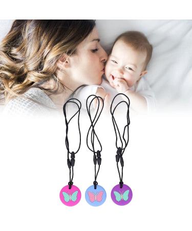 3Pcs Silicone Sensory Chew Necklace for Kids - Teething & Autism Chewlery for Boys & Girls - Buy Online on SooperMarket.com