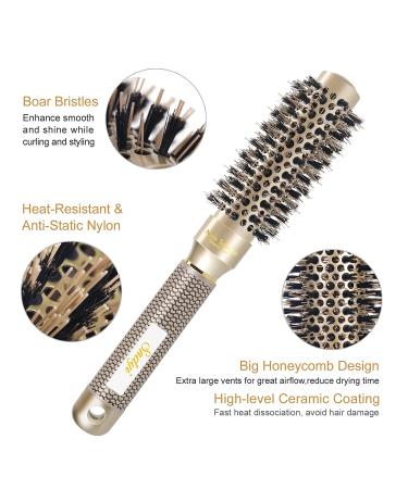 Professional Round Brush for Blow Drying - Nano Ceramic & Ionic Tech, Boar Bristles, 2 Inch Barrel - Sndyi - Buy Online on SooperMarket.com