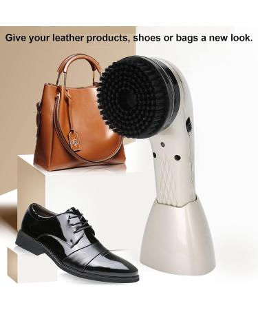 Electric Shoe Polisher Portable Leather Care Kit Electric Shoe Shine Kit Leather Shoe Shine Kit for Shoe Clean and Polish Rechargeable Shoe Cleaning Leather Care(Champagne) - Buy Online on SooperMarket.com