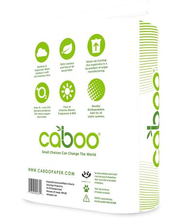 Caboo Bamboo Paper Towels - Eco-Friendly, 2-Ply, 2 Rolls, Biodegradable Kitchen Towels - Buy Online on SooperMarket.com
