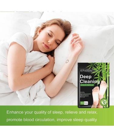 Detoxifying Foot Pads - 100% Natural Herbal Cleansing Patches for Better Sleep & Stress Relief - 20 Pcs - Buy Online on SooperMarket.com