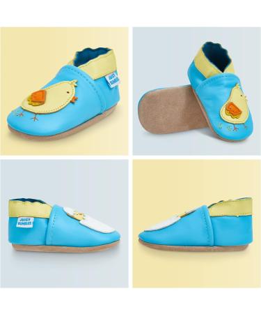 Soft Sole Leather Baby Shoes for Boys and Girls | Toddler Walking Shoes 12-18 Months - Chick Design - Buy Online on SooperMarket.com