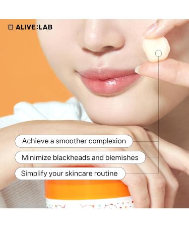 ALIVELAB Cotton Candy Ball Exfoliating Pads - Salicylic Acid Facial Peels for Blackheads & Dead Skin Soothing Acne Treatment (1.69 fl. oz) - International Shipping Available - Buy Online on SooperMarket.com
