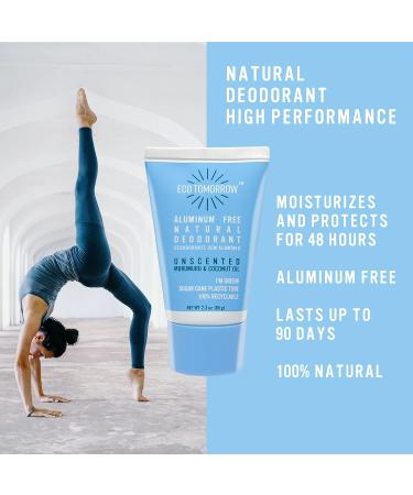 EcoTomorrow Unscented Aluminum-Free Deodorant 2.3 oz (Pack of 3) - 48h Protection - Original Natural Formula with Murumuru & Coconut Oil - Women and Men - 6.90 oz (Pack of 1) - Buy Online on SooperMarket.com