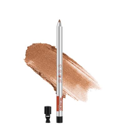 YES.EYE DO Gel Eyeliner Waterproof Smudgeproof Retractable Eyeliner Gel with built-in sharpener Colored Glitter Eyeliner Highly Pigmented and Creamy (Apricot)