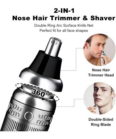 Bestauty Professional Barber Clippers Set - Cordless Beard & Nose Hair Trimmer Waterproof & Rechargeable Ideal for Haircut & Shaving (Silver - Buy Online on SooperMarket.com