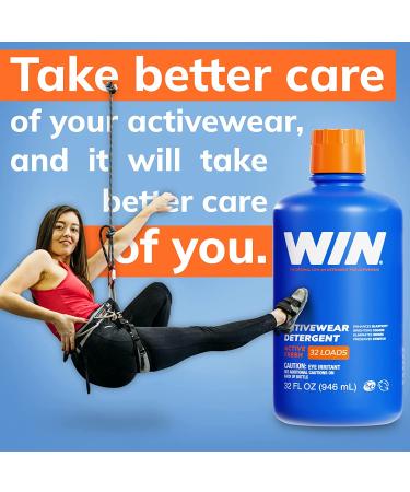 WIN Activewear Laundry Detergent - Preserve Elastic, Brighten Colors, Remove Odors - For Gym & Sports Uniforms - Active Fresh (Blue) - Buy Online on SooperMarket.com
