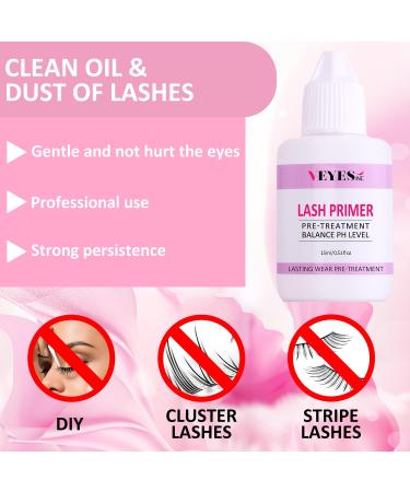 VEYES INC Lash Primer for Eyelash Extensions - 15ml Professional Formula | Easy Oil & Protein Removal | Enhances Adhesive Bonding Power - Buy Online on SooperMarket.com