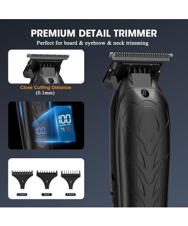Suttik Professional Hair Clippers for Men - 3 in 1 Cordless Hair Cutting Kit with LED Display Electric Razor & Trimmers Set - Perfect Gift for Men - Buy Online on SooperMarket.com