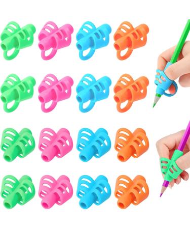 Sannix 16-Piece Pencil Handles for Kids | Handwriting Grip Correction & Writing Aid | Perfect for Toddlers Preschool Students 2 Styles - Buy Online on SooperMarket.com