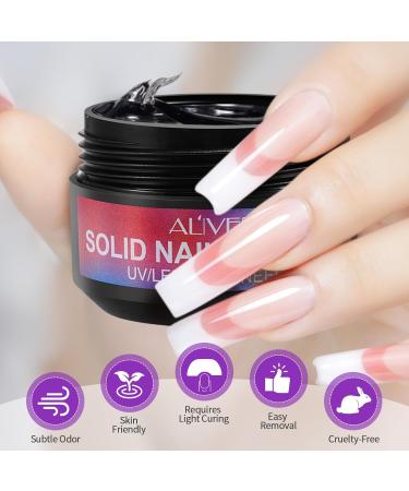 Solid Nail Glue Gel for False Nail Tips - Super Strong Long Lasting UV Cured | 15g - Ideal for Acrylic Nails Art & Press On Nails at Home - Buy Online on SooperMarket.com
