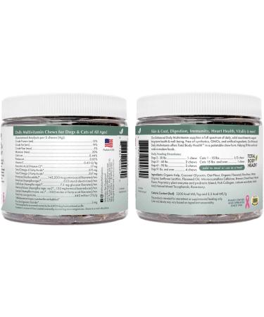 Wholistic Pet Organics Dog Multivitamin Chews | Natural Homemade Supplement with Probiotics | 120 Count - Buy Online on SooperMarket.com