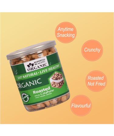 Blessfull Healing Organic Natural Vegan Mint Masala Roasted Whole Cashew Nuts Crunchy Kaju 250 Gram - Buy Online on SooperMarket.com