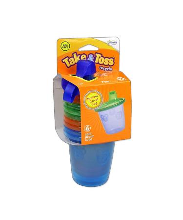 The First Years Take & Toss Spill-Proof 7oz Cups - 6 Pack, Assorted Colors | 7 Ounce - Buy Online on SooperMarket.com