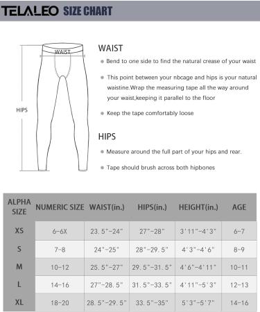 TELALEO Boys' Youth Compression Leggings 3 Pack - Running, Hockey, Basketball Base Layer - Buy Online on SooperMarket.com
