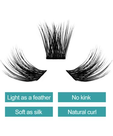 D Curl Cluster Lashes 0.07mm 8-16mm Mixed DIY Lash Extensions - Soft and Wispy Reusable Eyelash Clusters (FD-D18-0.07-D8-16) - Buy Online on SooperMarket.com