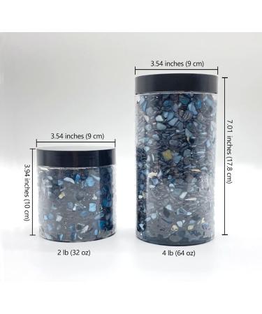 Yew & Tulip Natural Crushed Shells Chips 32oz (2 lbs) Dark Blue Mother of Pearl Mosaic Fragments - Perfect for Home D cor, Vase Filler, Crafts, Weddings - 2 lb (32 oz) Dark Blue - Buy Online on SooperMarket.com