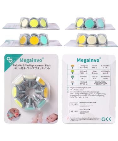 8 PCS Replacement Grinding Heads for Electric Baby Nail Files - Multicolored Accessories for Standard Nail Clippers - Buy Online on SooperMarket.com