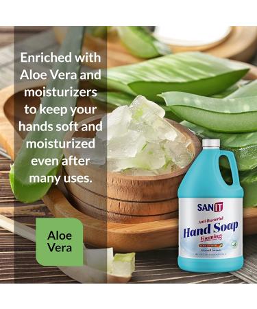 Sanitأ‚ Antibacterial Foaming Hand Soap Refill with Aloe Vera - All-Natural, Moisturizing, 1 Gallon Mango Coconut - Made in USA - Buy Online on SooperMarket.com