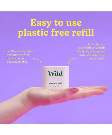 Wild - Natural Refillable Deodorant - Coconut & Vanilla Refill Duo Pack - Vegan & Eco-Friendly - Aluminium Free - Long Lasting Protection - 100% Natural Ingredients - 2 Pack of 40g Refills Coconut & Vanilla 40 g (Pack of 2) - Buy Online on SooperMarket.com