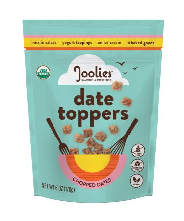 Joolies Organic Diced Date Topper | 6 Ounce | Vegan, Gluten-Free, Paleo, No Sugar Added | Great Source of Fiber & Antioxidants