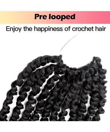 Niseyo 6 Inch Pre-twisted Passion Twist Hair 8 Packs Pre-looped Crochet Short Braids 1B/Natural Black - Buy Online on SooperMarket.com