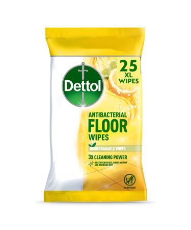 Dettol Floor Wipes Cleaning Lemon and Lime 25 Wipes 25 Count (Pack of 1)