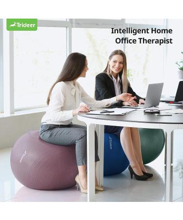Trideer Nature Themed Exercise Ball for Workout, Stability, Balance, Physical Therapy & Pregnancy - Rosy Morning Glow | 23-26 inches - Buy Online on SooperMarket.com