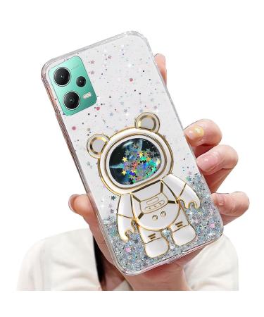 Tivenfezk Nadoli for Xiaomi Redmi Note 12 5G Treisand B r Astronaut Hidden Stand Shell caricature glitter astronaut stand soft silicone bling cell phone case transparent protective cover xiaomi redmi note 12 5g clear