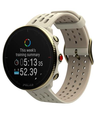 Polar Vantage M2-Modern MultiSport smartwatch-integrated GPS pulse knife on the wrist-Daily training suggestions-sleep and relaxation tracking-music controls weather Vantage M2 S-L Gold champagne