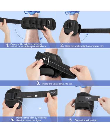 Adjustable Ankle Weights Set - Sports Weight Cuffs 0.4-1.6kg Each 0.8-3.2kg Pair - Perfect for Fitness & Workouts - Buy Online on SooperMarket.com