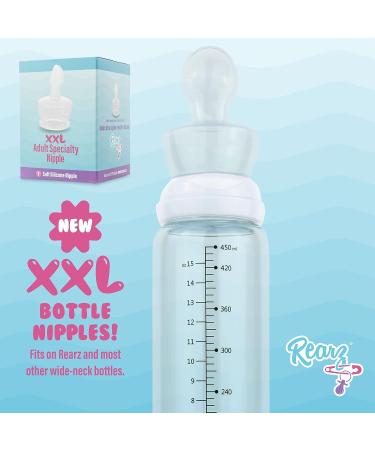 Rearz Wide Neck XXL Silicone Adult Bottle Nipple - Specialty Design - Buy Online on SooperMarket.com