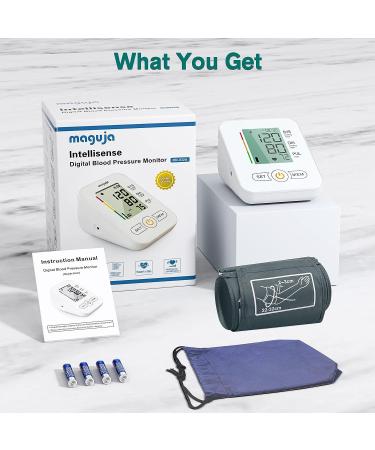 Upper Arm Blood Pressure Monitor with Extra Large Cuff - LCD Screen, Automatic Digital BP Machine for Home and Travel Use (Off-White) - Buy Online on SooperMarket.com