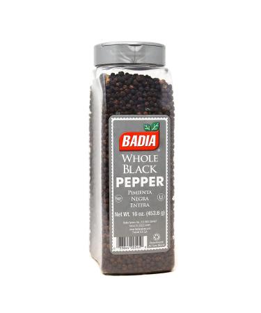 Badia Whole Black Pepper 16 oz - Pack of 6 | Premium Quality Spice - Buy Online on SooperMarket.com