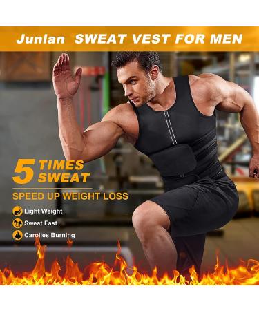 Kumayes Men's Sauna Sweat Vest - Neoprene Fitness Corset & Shapewear | XXL Black for Weight Loss & Belly Slimming - Buy Online on SooperMarket.com