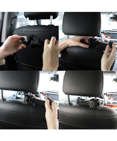 Enlace Rear Hooks for Car Seats - Cell Phone Holder & Hidden Hook for Bags | Silver 1 Piece - Buy Online on SooperMarket.com