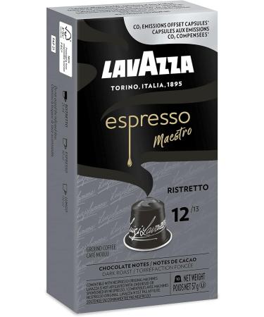 Lavazza Espresso Maestro Ristretto Dark Roast Coffee Capsules Compatible with Nespresso Original Machines Intense and Full-bodied notes of chocolate and caramel (10 pack) Maestro Ristretto 10 count (Pack of 1) - Buy Online on SooperMarket.com