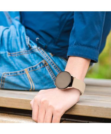 Mugust Adjustable Silicone Bracelet for Garmin Vivoactive 5/3 Vivomove 3/HR/Luxe/Style and Forerunner 55/245/645 - 20mm Sports Replacement in Milk Tea Color - Buy Online on SooperMarket.com