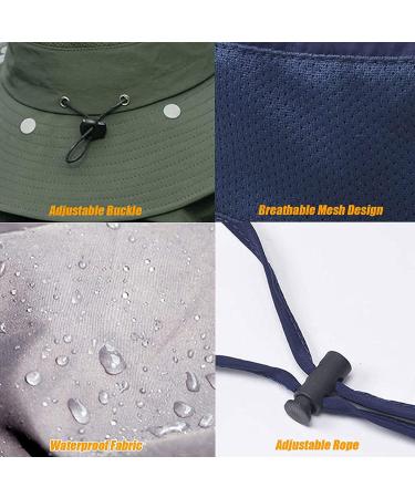 Ehsbuy Dark Gray Fischerhut for Men - Foldable Mesh Angler Safari Hat with Face Cover & Neck Flap - Ideal for Outdoor Adventures - Buy Online on SooperMarket.com
