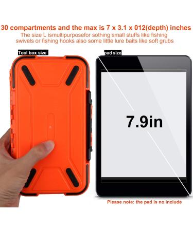 Goture Small Waterproof Fishing Tackle Box - Orange (7.8'' x 4.2'' x 1.8'') - Buy Online on SooperMarket.com