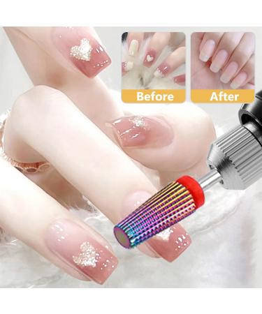Gasea 2Pcs Naill Drill Bit Fine Grit Tapered Nail File Drill Bit 3/32" Shank Professional Fast Remove Acrylic Nails File Tool for Manicure Pedicure - Buy Online on SooperMarket.com
