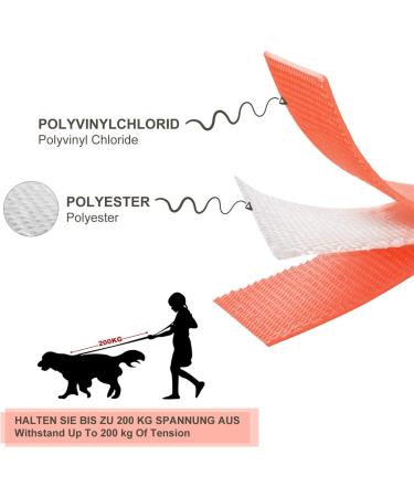 Toozey Dog Drag Line - 3m to 20m Waterproof Training Leash for Large & Small Dogs | Durable Neon Orange with Hand Loop & Mains Bag - Buy Online on SooperMarket.com