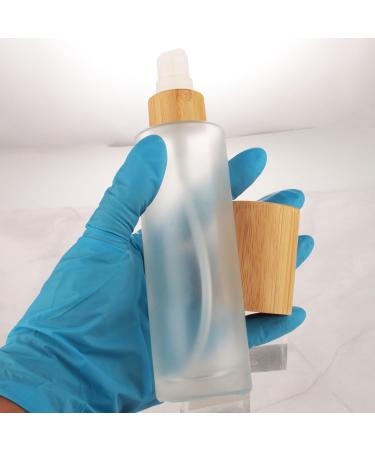 Cosidea 100ml Refillable Bamboo Lid Glass Bottles | Lotion Pump & Travel Containers for Cosmetics - Buy Online on SooperMarket.com