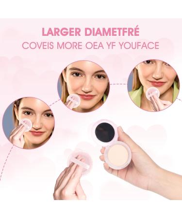 50 Soft Velour Makeup Powder Puffs - Perfect for Loose Setting & Pressed Powder | Cotton Face & Body Puff (Pink - Buy Online on SooperMarket.com