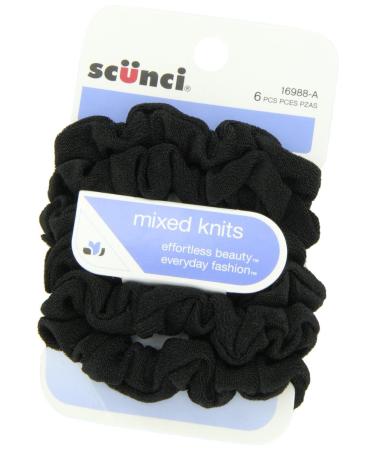 Scunci Black Mini Slinky Twisters 18 Count - Pack of 3 | Effortless Beauty Hair Accessories - Buy Online on SooperMarket.com