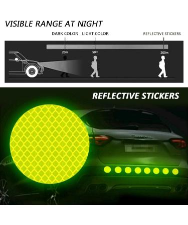 Buy NyxSeat 40-Piece Round Reflective Stickers | Night Safety Warning Stickers for Cars & Motorcycles | Reflective Backpack Stickers for Enhanced Visibility - Buy Online on SooperMarket.com