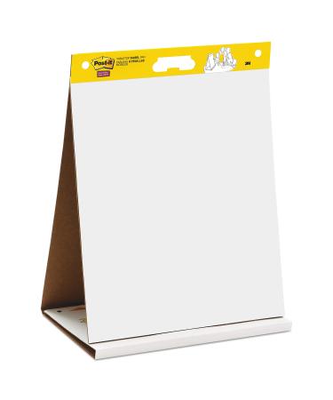 3M Post-it 563R Self Stick Tabletop Easel Unruled Pad, 20 x 23, White, 20 Sheets 1 Pack