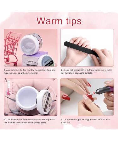 WAKANIYA Solid Gel Builder - 3D Sculpting Gel for Nail Art | Non-Sticky Hand Carving & Clear Gel for Salon & DIY - Ships Worldwide - Buy Online on SooperMarket.com