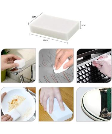 ZHEZHE 50 Pcs Magic Sponge Eraser - Multi-Functional Melamine Foam Cleaner - 100x60x20mm - Buy Online on SooperMarket.com