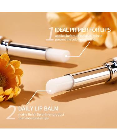 KYDA 2 Pcs Lip Balm Primer Colorless Matte Lip Balm Tint Smoothes and Refines Lip Mask Moisturizing Primer for Lips Sheer Lightweight Lip Base Lipstick Primer or Daily Lips Balm 01 - Buy Online on SooperMarket.com